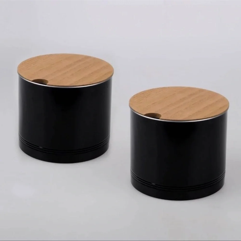 Target 2ct Round Metal/Wood Farmhouse Jars Containers